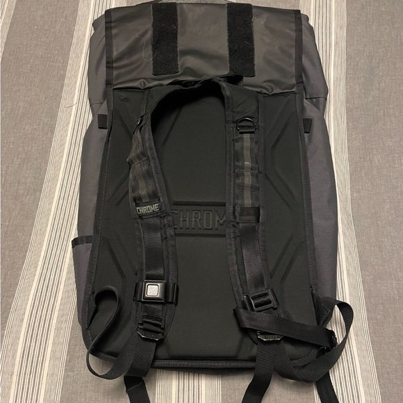 Grey and Black roll top backpack by Chrome. - Picture 1 of 2
